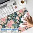 thumbnail image 4 of Long Mouse Pads for Desk,Pioneer Flower Floral Print Pattern Desk Mats on Top Of Desks, Desk Mouse Pad Extra Large with 3mm Non-Slip Base and Stitched Edge for Gaming,Office,Work,Home 31.5"x11.8", 4 of 6