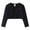 Black, variant on Toddler Girls Knit Bolero Shrug Cherry Rhinestone Long Sleeve One Button Cropped Cardigan Kids Dress Cover Up Thin Sweater