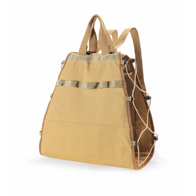 Bolsa de lona para transporte de leña, bolsa de transporte de madera con asas