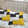 thumbnail image 5 of Yellow Black Geometric Outdoor Pillow Covers Pack of 2 Abstract Patchwork Modern Art Waterproof Throw Pillow Covers Decorative Cushion Cases for Patio Garden Tent Balcony Couch 26x26 inch, 5 of 8