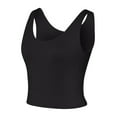 thumbnail image 6 of Hanes CoolDRI Women's Crop Tank with Built-in Shelf Bra, 3-Pack Black/Graphite/White L, 6 of 8