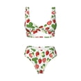 thumbnail image 4 of Daiia Strawberry Women's Bikini Set Two Piece Swimsuit High Waisted Bikini Adjustable Straps Bikini Perfect for Beach, Pool, and Summer Vacation-XX-Large, 4 of 9