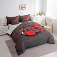 thumbnail image 3 of Manfei Red Flame 7pcs Bedding Comforter Set,Kids Basketball Games Queen Bedding Sets,Ball Sport Theme Queen Sheet Sets For Children,Breathable Home Decor Reversible, 3 of 8