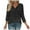 Black Plus Size Blouse for Women_e, variant on Tunic Tops 3/4 Sleeve Spring Tops Blouses for Women Dressy Casual Flower Pattern V Neck Loose Fit Fall Trendy Shirts Business Elegant Work Tops T-Shirts Green L