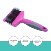 Groomer Essentials Flexible Slicker Brush - Double/Medium Firm