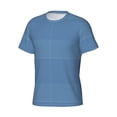 thumbnail image 5 of Qekee Blue Gingham Classic Fit T-Shirt Men's Shirt Men's Tight Short Sleeves for Exercise, Running, Mountaineering - Blue Gingham, 5 of 9