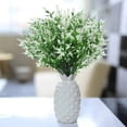 thumbnail image 4 of Flores artificiales de lavanda (24 manojos), blancas, resistentes a los rayos UV, no destiñen, decoración de jardín/patio/interior, 4 of 7