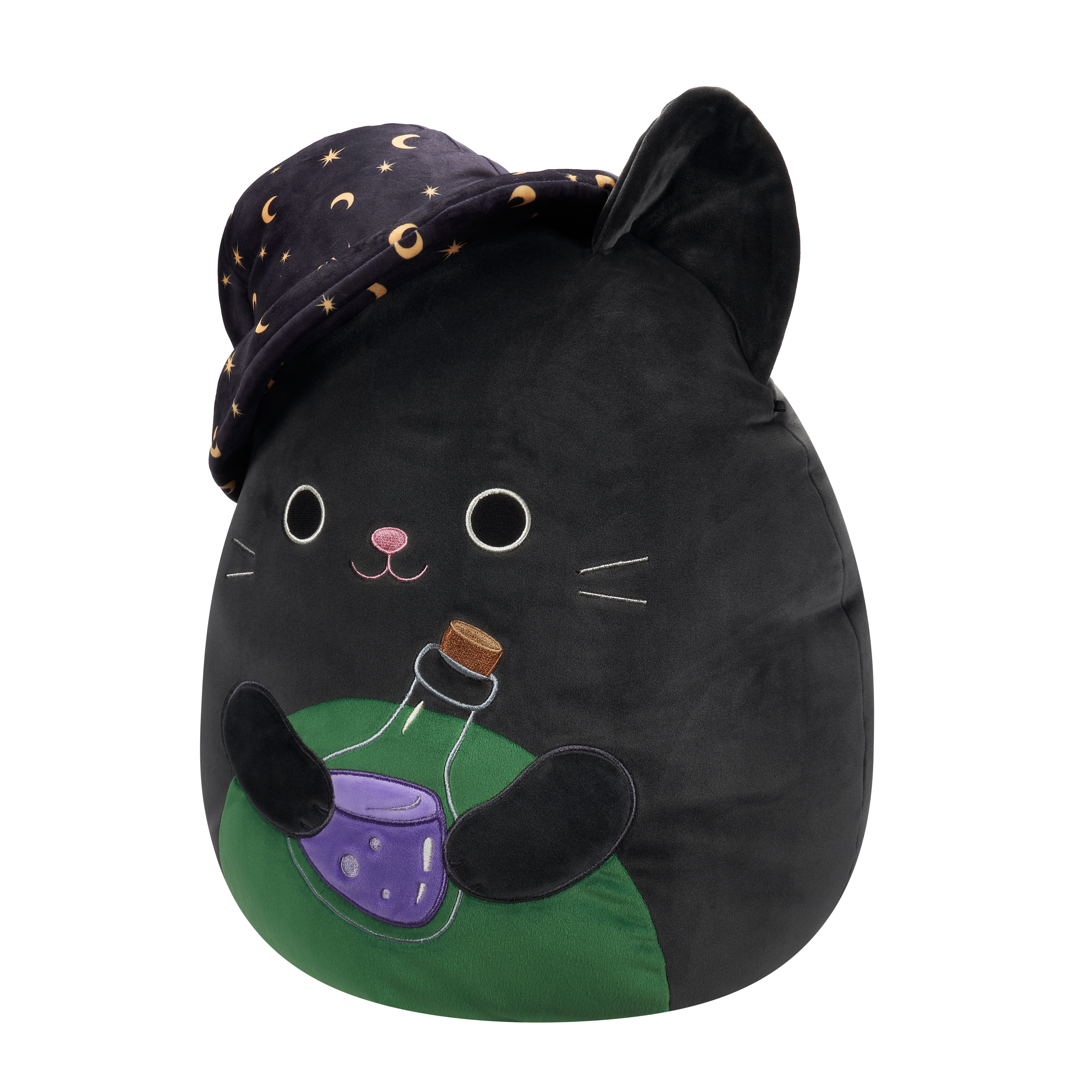 Squishmallows Official 16 inch Cleo the Black Cat with Witch Hat - Child's Ultra Soft Stuffed Plush Toy