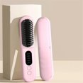 thumbnail image 1 of Wireless Hair Straightener Brush Fast Heated Straightener Brush Negative Ions Hair Curler Portable Heating Comb-, 1 of 5