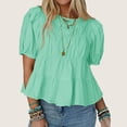 thumbnail image 2 of Womens Tops Short Sleeve Summer Tops For Women Casual Printed Round Neck Womens T Shirts, 2 of 6