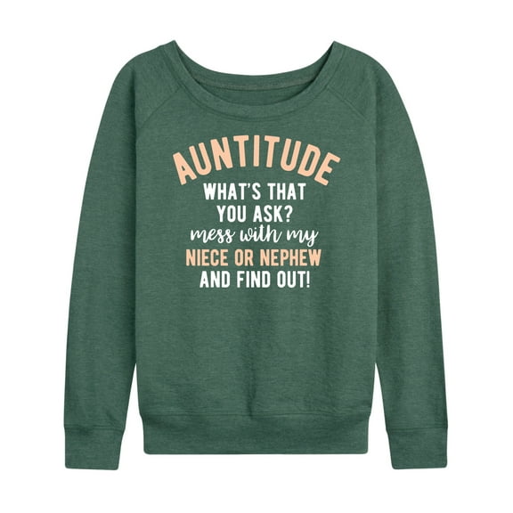 Instant Message - Auntitude - Women's Lightweight French Terry Long Sleeve Shirt