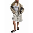 thumbnail image 3 of Women Y2k Polka Dots Midi Skirt Cute Flowy Elastic Waist A Line Ruffle Hem Skirt Going Out Streetwear Color M, 3 of 9