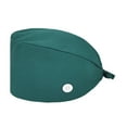 thumbnail image 1 of Sonducket Gorros de fregado, gorro transpirable de Color sólido, gorros de cuidado en forma de calabaza ajustables para salón de belleza, banda Sombreros Verde negruzco, 1 of 6