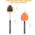 thumbnail image 3 of Windshield Window Cleaner Tool, Windshield Cleaner Car Windshield Cleaning Tool with Reusable Microfiber Pads Glass Wiper Kit with Extendable Handle Washable Microfiber Car Window Cleaner (Orange), 3 of 7