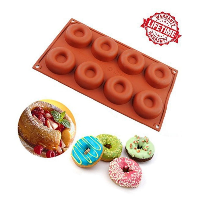 FTXJ Silicone Donut/Cake/Bread/Pudding/Jelly/Handmade Soap Baking Mold Mould Pan 10 Grids Triangle 