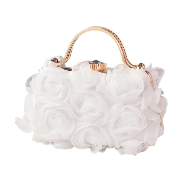 Bolsa de flor de la flor de la cadena desmontable Ebragia para la noche para tarjetas de lápiz labial monedas Prom