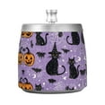 thumbnail image 7 of Yayeee Ashtray with Lid for Cigarette Smokeless Stainless Steel Home Ash Holder, Halloween Cats, 7 of 7