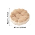 thumbnail image 2 of Cute Flower Shape Seat Cushion, Soft Plush Round Pad with Raised Edge Support for Bedroom Living Room(Light Purple-1,40x40cm), 2 of 8