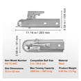 thumbnail image 1 of 3500 Lbs Straight Trailer Coupler With 2-Inch Hitch Ball Tongue 2-Inch Channel For Towing RV Truck Caravan Accessories ,Easy Operate, 1 of 7