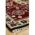 thumbnail image 3 of K2 Floor Style Umbria Black/Burgundy Hand Made Wool Area Rug, 3 of 5