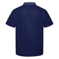 thumbnail image 4 of Men's and Women's Chef Work Jacket, Short Sleeve Kitchen Uniform Top for Restaurant Catering Bakery Hotel Staff Professional,Navy XL, 4 of 8