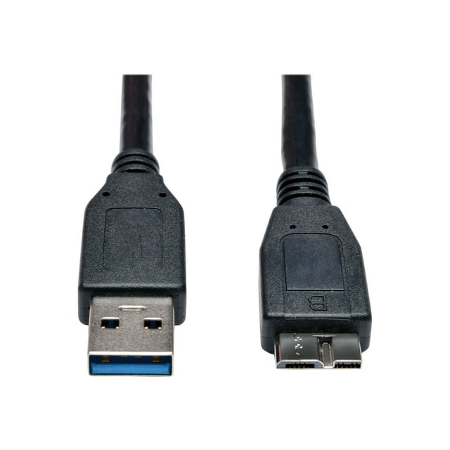 Eaton Tripp Lite Series USB 3.0 SuperSpeed Device Cable (A to Micro-B M/M) Black, 1 ft. (0.31 m) - USB cable - Micro-USB Type B (M) to USB Type A (M) - USB 3.0 - 1 ft - black