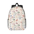 thumbnail image 1 of Easygdp Doodle Wine Mochila Ligera de 15 Pulgadas para Estudiantes, Mochila Cómoda para la Escuela y Viajes, Correas Ajustables, 1 of 6
