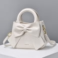 thumbnail image 2 of Faraee Small Purses for Women Leather Crossbody Purse and Handbag Bowknot Top Handle Satchel Fashion Shoulder Tote Bags White, 2 of 9