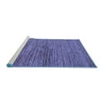 thumbnail image 2 of Ahgly Company Machine Washable Indoor Square Abstract Blue Modern Area Rugs, 5' Square, 2 of 4