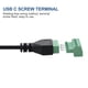 thumbnail image 2 of EeaseMX Cable de carga con extensión de datos USB-C con terminal de tornillo USB tipo C a 5 pines, 2 of 7