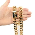 thumbnail image 2 of Metal Dog Collar, 19mm Stainless Steel 316l Waterproof Chew Resistant Walking Chain with Safe Buckle, for Small Medium Large Dogs, Gold, 2 of 9