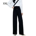 thumbnail image 3 of Pantalones de mujer Pantalón largo deportivo holgado informal de cintura alta con pierna ancha, Negro, XXL sidaley AP001457-10, 3 of 7