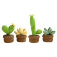 thumbnail image 2 of Toystoory Macetero de ganchillo hecho a mano con colores vibrantes para niños, adolescentes y principiantes Almacenamiento y organización del hogar Verde Azul Amarillo 11cm, 2 of 6