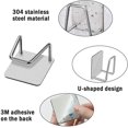 thumbnail image 1 of Soporte para fregadero de esponja de 4 piezas, soporte de esponja de cocina, soporte de esponja adhesiva, gancho para fregadero de esponja, sin perforación, soporte de esponja impermeable de acero ino Afortunado Sencillez, 1 of 3