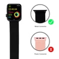 thumbnail image 7 of JEMACHE Nylon Armband for Apple Watch 42mm 41mm 40mm iWatch Series 10 9 8 7 6 5 4 SE Strap, Women Men Sport Workout Comfy Arm/Ankle Band (Black), 7 of 7