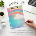 thumbnail image 5 of 12.5"x9" Rainbow Clipboards, Standard A4 Letter Size Nursing Clipboard with Low Profile Metal Clip Decorative Clip Board for Office Supplies,Silver, 5 of 7