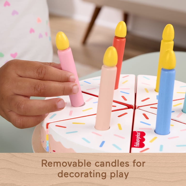 Wooden Cake Decorating Playset with Slices and Candles photo 4