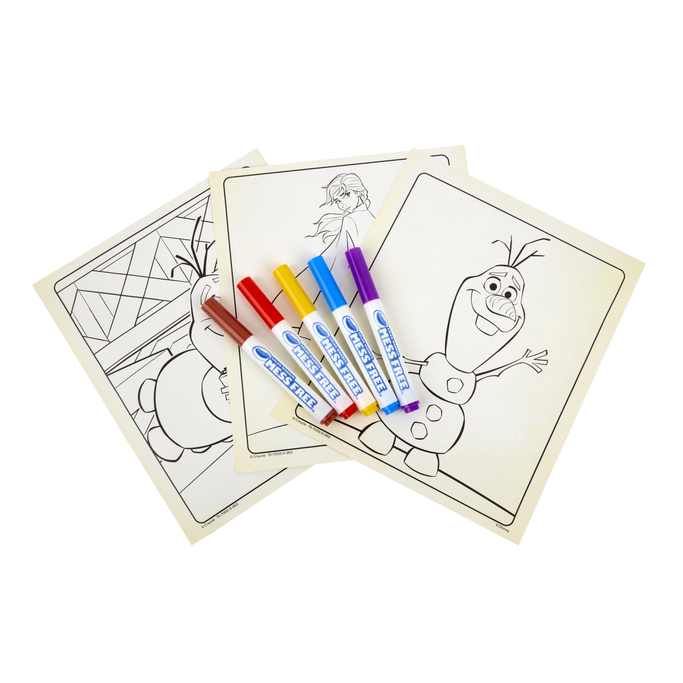 Crayola Color Wonder Mess Free Frozen 2 Coloring Set, 18 Pgs, Preschool Supplies, Arts and Crafts, Travel Activity, Back to School Gift for Toddlers, Ages 3+