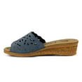 thumbnail image 2 of Spring Step Estella Women's Fashion Wedge Slide Sandals – Casual Leather Heel with Geometric Laser-Cut Detailing, 2 of 6