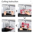 thumbnail image 5 of Yayeee Faucet Mat for Kitchen Sink 30" Diatomite Long Splash Guard Pad, Pink and Red Flowers, 2 Pack, 5 of 7