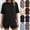 Black, variant on POIUYTR 2 Piece Sets for Women Summer Crewneck Short Sleeve Tshirts Loose High Waist Shorts Casual Outfits Set