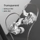 thumbnail image 2 of GK G1 Auriculares con cable Auriculares intrauditivos HIFI dinámicos de 3,5 mm (transparentes con micrófono) Hugtrwg Nuevos Originales, 2 of 8