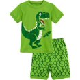 thumbnail image 1 of Conjunto de pijamas para niños, 2 piezas, manga corta, ropa de dormir Green4T esquí esquí Gafas de esquí, 1 of 5