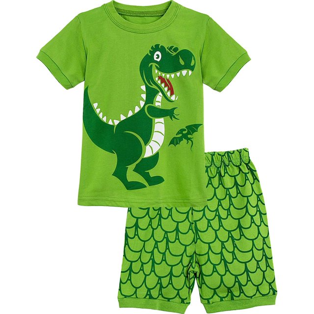 Conjunto de pijamas para niños, 2 piezas, manga corta, ropa de dormir Green4T esquí esquí Gafas de esquí