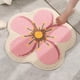 thumbnail image 4 of Alfombra de dormitorio con alfombra de flores de 60 cm de redondo • Esterilla de poliéster lavable antideslizante • Alfombra rosa decorativa para el estudio del salón, alfombra absorbente de agua y, 4 of 6