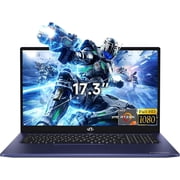 NoteCraft 17.3" FHD Light Gaming Laptop, AMD R7 7735HS 8‑Core (Up to 4.75GHz, Beat i7‑12650H), 16GB DDR5 1TB SSD, Radeon 680M GPU, 100W Fast PD, for Students & Creators, 2‑Year Warranty
