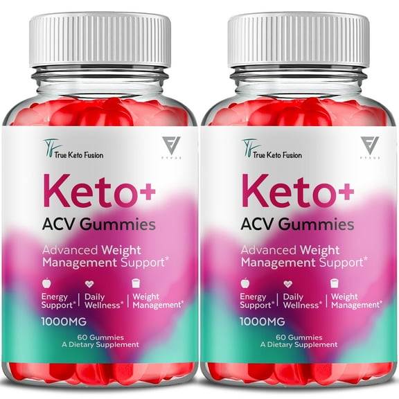 (2 Pack) True Keto Fusion ACV Gummies TrueKeto Fusion Supplement (120 Gummies)