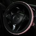 thumbnail image 2 of 1pc Bling Rhinestones Car Steering Wheel Cover White/Silver/Pink/Black With Crystal Diamond Sparkling New For Most Cars, 2 of 6