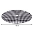 thumbnail image 5 of Famyfamy 54 Inches Christmas Tree Skirt Black and White Plaid Buffalo Check Double Layers Handicraft Xmas Decoration, 5 of 8