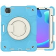 thumbnail image 5 of iPad Pro 11 3rd Generation 2021 Case, 360° Rotating Multi-Functional Handle-Kickstand Shockproof Cover & Shoulder Strap & Pencil Holder For iPad Pro 11 2021/2020/2018, Skyblue, 5 of 11